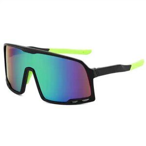 Sports Men Sunglasses Green Mirror Lens‎ Fashion Style Reflective Lentes Humbres
